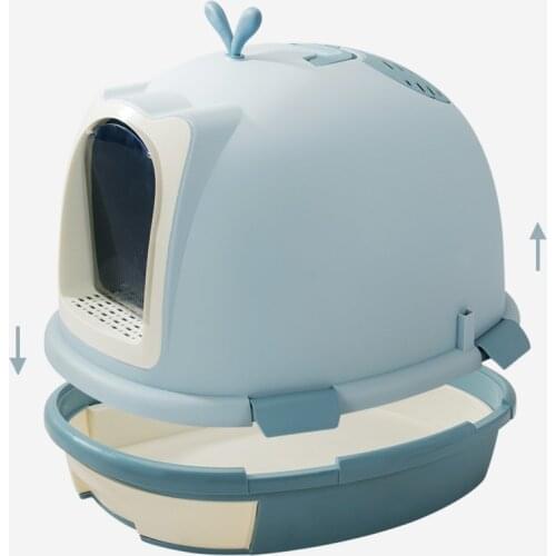 Cat Litter Large Fully Closed Cat Litter Cat Supplies Deodorant Semi-closed Cat Litter Box Anti-spatter Cat Toilet