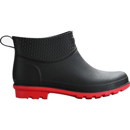 Rainshoes Mens Short Non-Slip Waterproof Shoes Warm Rain Boots Fashion Low-Top Shoe Cover Kitchen Outdoor Work Rubber Shoes