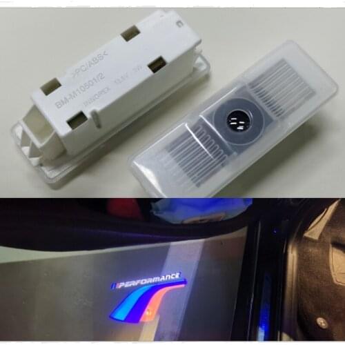 2X Performance Wings LED Welcome Lights For F30 320i 330i F10 520i 525i ///M Ghost Shadow Car Door 3D Laser Projector Lamp