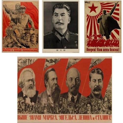 Leningrad, Engels and Marx of Leningrad Soviet Vintage Poster Poster Art Deco sticker home decoration bar 00