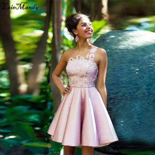 LoieMandy Womens One Shoulder Cocktail Dresses