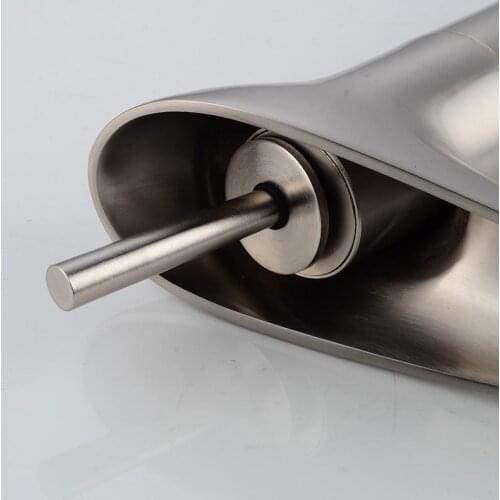 Brushed Nickel Chrome Brass Waterfall Bathroom Faucet Single Handle Brasin Sink Mixer Tap Deck Mounted Wine Glass Faucet