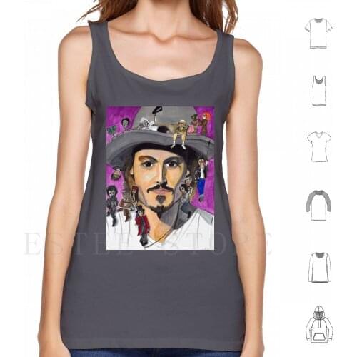 Johnny Depp W / Back Tank Tops Vest Sleeveless Johnny Depp Alice In Fear And Loathing In Las Vegas Ed Wood Corpse Bride
