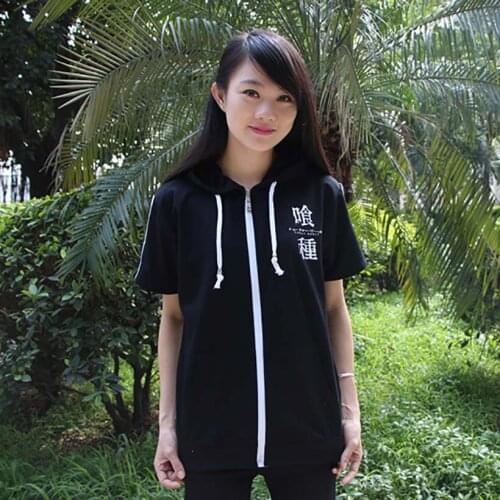 Cute Unicorn Tokyo Ghoul short sleeve top Coat hooded Jacket man woman Hoodies and Sweatshirts cosplay costume boys clothes