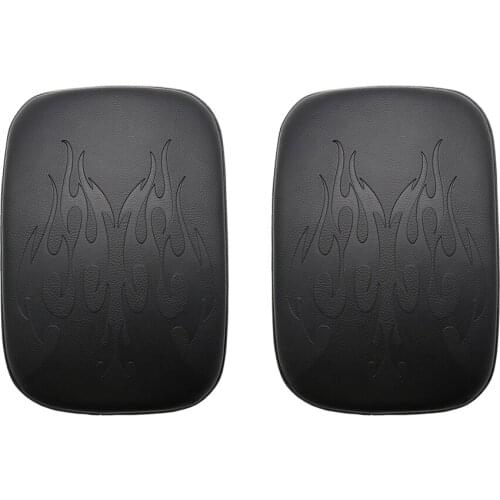 Motorcycle Suction Cup Seat, PU Leather Suction Cup, Rear Pillion Passenger Pad Seat, for Harley XL883 1200 X48 72 Flame Style