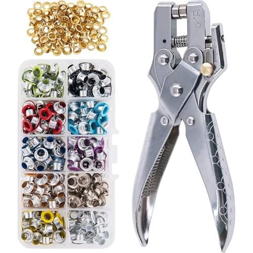 300/540 Sets Grommet Kit Grommet Setting Tools Metal Eyelets Set with Install Tool Kit in Storage Box Leather Crafts DIY Crafts