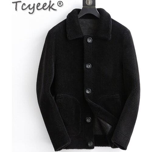 Fur Real Coat Male Winter Jacket Men Clothes 200% Sheep Shearling Fur Coats Double-side Wear Coat Man Jackets KKK7722