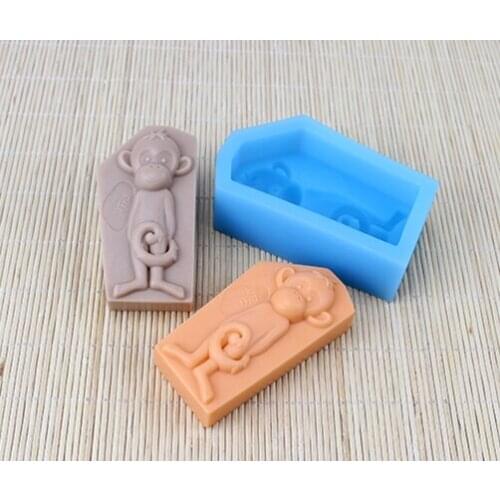 New Product!!1pcs Standing Monkey (R1848) Silicone Handmade Soap Mold Crafts DIY Mould