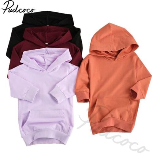 Baby Girl Dress, Hooded Midi, Long Sleeve V-Collar Princess Front Pocket Warm Hat Fall Solid Skirt 1-5y