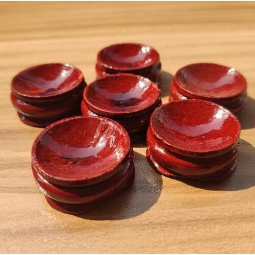 50/100pcs Wood Craft Stand Pedestal Base Foundation For Crystal Ball Sphere Globe Sphere Ball Egg Red