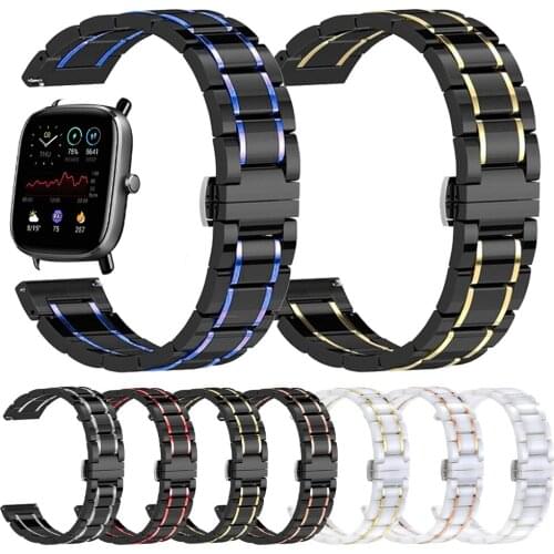 Luxury Ceramic Watchband for Huami Amazfit GTS 2 Watch Band for Amazfit Bip Watch Wrist Strap Bracelet Accessories 20mm 22mm