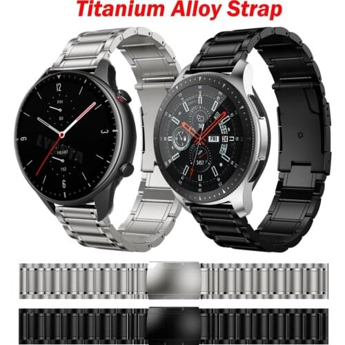 Bracelet For samsung S3 Frontier Classic galaxy watch3 45 46mm Watchband Titanium Alloy straps Huami amazfit 2S 3 Vivoactive 4