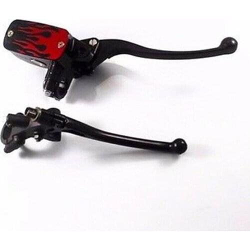 7/8" Black Flame Brake Clutch Lever Cafe Racer Bobber Motorbike CB Rat GN Custom