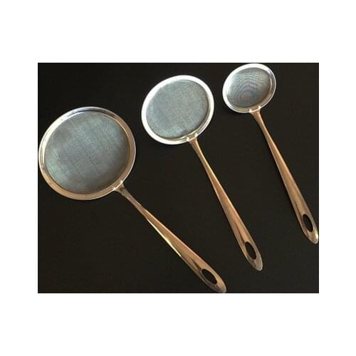 2021 New Kitchen Tools & Gadgets Stainless Steel Mesh Skimmer Vegetable Residue Oil Mesh Colander Strainer