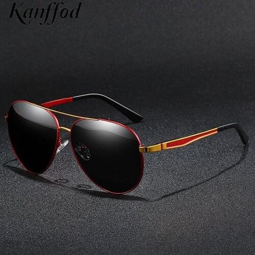 Kanffod New Polarized Mens Ultralight Sunglasses HD Personality Fashion Trendy Driving Classic Sun Glasses Gold Brand Design