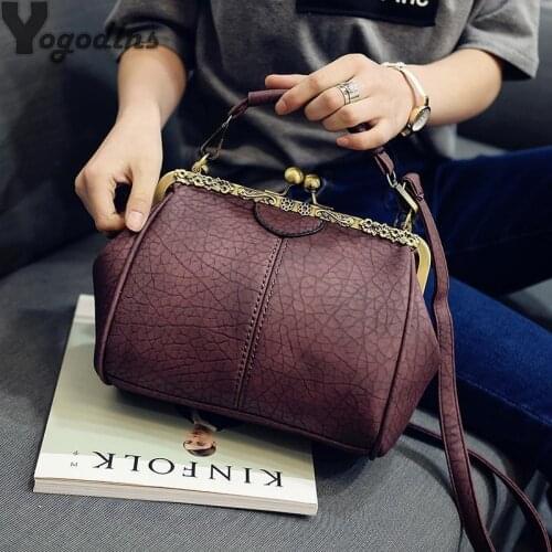 Retro PU Crossbody Bag For Women Clip Shoulder Bag Advanced Frosted Pattern Handbag Female Luxurious Design Lady Design Bag