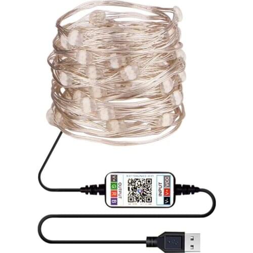 LED Strip Lights RGB Bluetooth-Compatible APP Control USB Lamp Ribbon for Festival Bedroom Christmas Decoration Night Light Stri