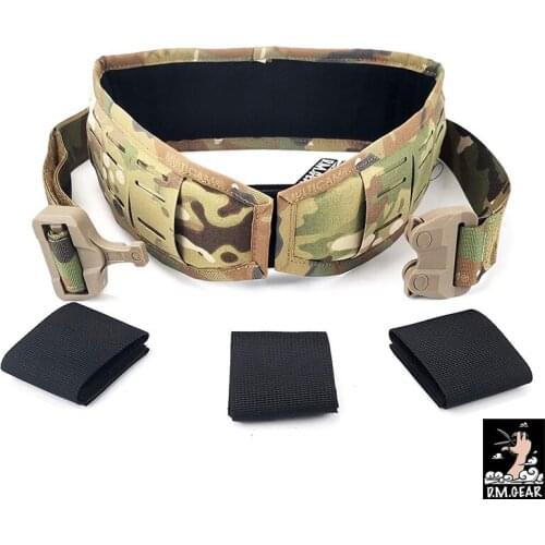 DMgear Tactical Belt MOLLE Belt Laser Cut Detachable Belt Loading Padded Inner &Outer Belt Hunting Hiking Functional Belt