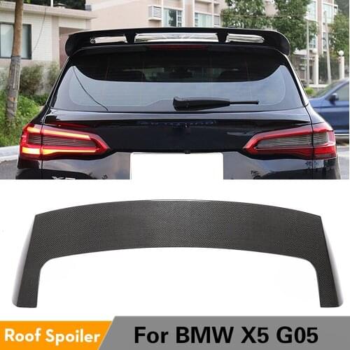 Carbon Fiber Roof Spoiler for BMW X5 G05 2019 2020 Rear Roof Spoiler Wing Boot Lid Lip Carbon Fiber
