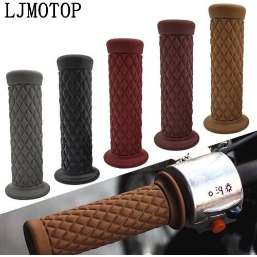 Universal 7/8" 22mm Motorcycle Grips Retro Handle Rubber Handlebar Grip For Ducati 797 MONSTER MONSTER M400 MONSTER M600