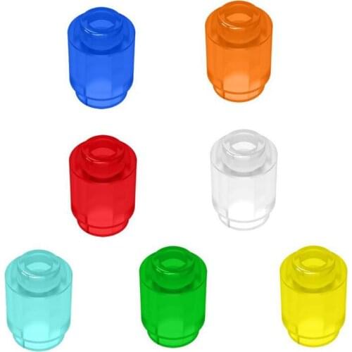 10PCS Building Blocks 3062 Cylindrical Brick 1x1 Round Open Stud Catch Assembles Particles DIY Assembly Parts Toys For Kid Gift