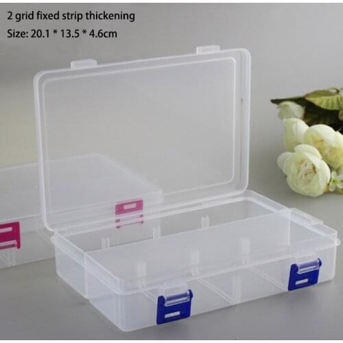 1pcs Transparent Plastic 2 grid fixed 8Grid Storage Box Jewelry Beads Pills Screw Organizer Container Case Storage Case Boxes