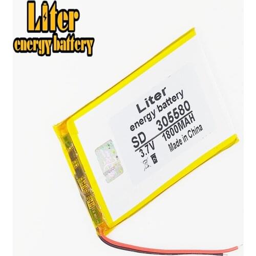 305580 3.7V 1800mah Lithium polymer Battery with Protection Board For MP4 GPS Tablet PCs PDA