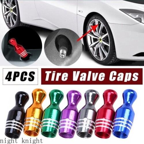 4pcs Bowling Cup Tweezers Car Tire Valve Stem Caps Auto Tyre Wheel Air Covers