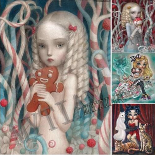 New full square/round diamond painting cratoon beautiful girls Embroidery pattern cross stitch kit mosaic home decor wall art