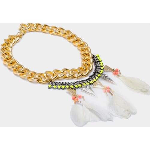 Amorita boutique Exaggerated feather necklace