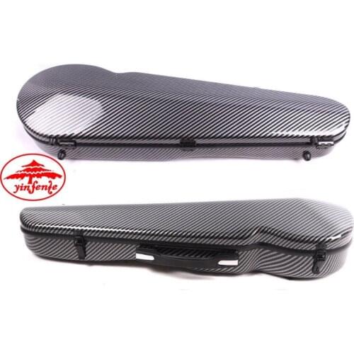 Yinfente Violin Case 4/4 Full Size Violin Box Strong light Black Color Carbon Fiber