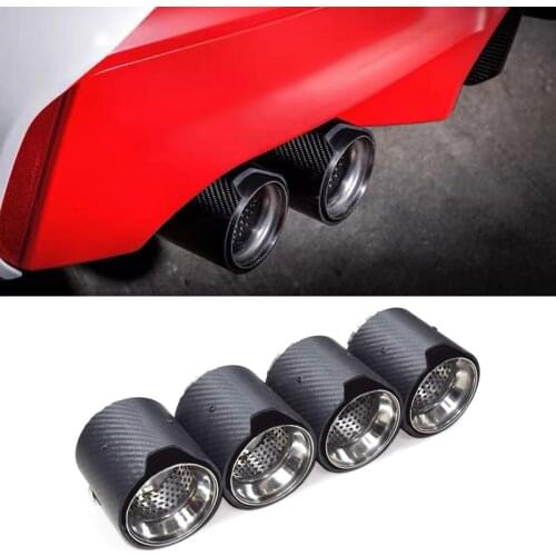 For BMW M2 M3 M4 M5 Modified Exhaust Pipe Carbon Fiber Shell Stainless Steel Tail Throat Original Car Replacement Muffler
