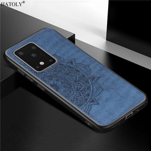 For Samsung Galaxy S20 Ultra Case Cover Luxury TPU Bumper Frame Cloth Hard Back Cover Phone Case For Samsung Galaxy S20 Ultra