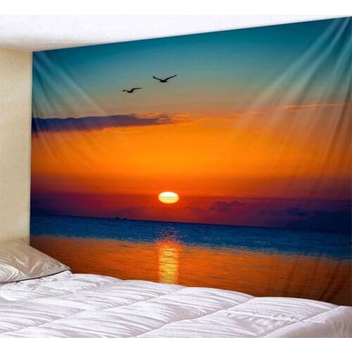 Sunrise and sunset landscape Tapestry Indian Mandala Tapestry Wall Hanging Tapestries Boho Bedroom Wall Rug Couch Blanket 6 Size