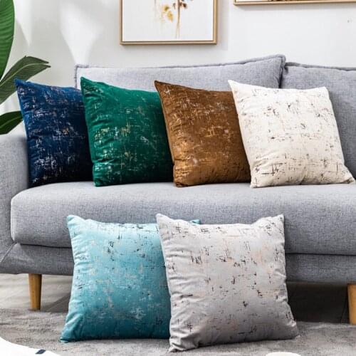 GY0108 Velvet IronninPrinted Cotton Cushion Case (No Filling) 1PC Polyester Home Decor Bedroom Decorative Sofa Car Throw Pillows