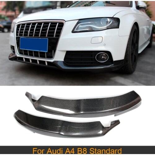 Carbon Fiber Front Bumper Lip Side Splitter for Audi A4 B8 standard 2009 2010 2011 2012 Non Sline