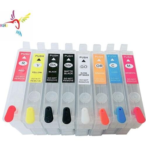 8pcs/Set T3240-T3249 Refill Ink Cartridge for Epson P400 Printer Refillable Ink Cartridge with Permanent Chip t3240 Cartrdoge