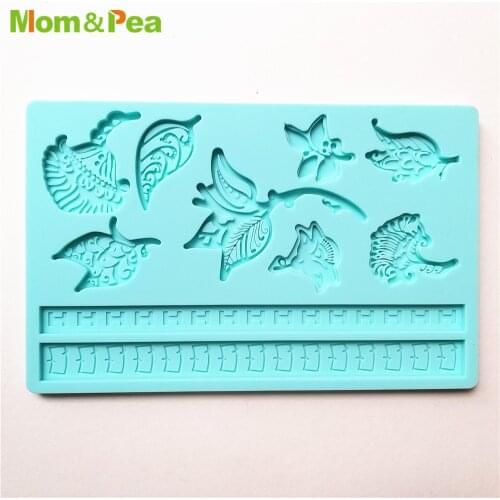 KCL527 Leaf & Tape Silicone Mold Gum Paste Chocolate Ornamental Fondant Mould Cake Decoration Tools