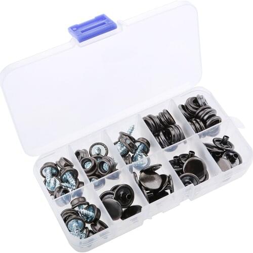 75x Snap Fastener 3/8" Screws Button Socket Kit For Boat Marine Canvas Cover