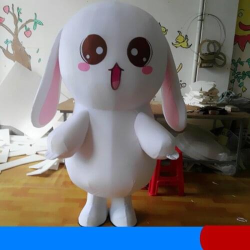 Rabbit Mascot Costume Fancy Dress Christmas Cosplay for Halloween Party Event