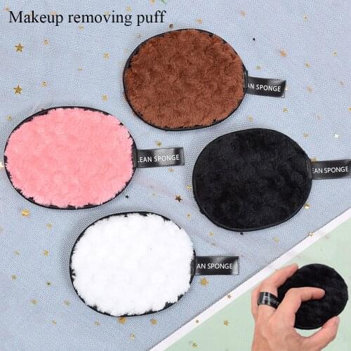 Reusable Makeup Remover puff Microfiber Cloth washable Wet Sponge Face Pads pineapple Shape Soft Cleaning Cotton Flutter