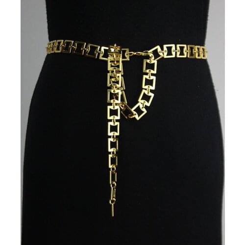 Fashion accessories belt chain womens fine metal waist chain womens decorative long shirt dress T-shirt pants