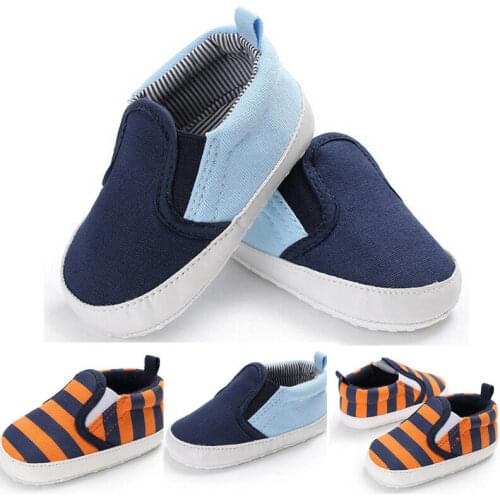 Baby Newborn Kids Boy Girl Soft Crib Sole Sneaker Toddler Anti-slip Plaid Shoes