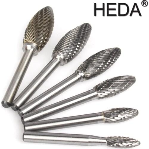 6-16mm Engraving Heads Hand Joinery Tool Set HX-Series Tungsten Carbide Burr Bit Rotary Files For Grinding Metal Wood Carving