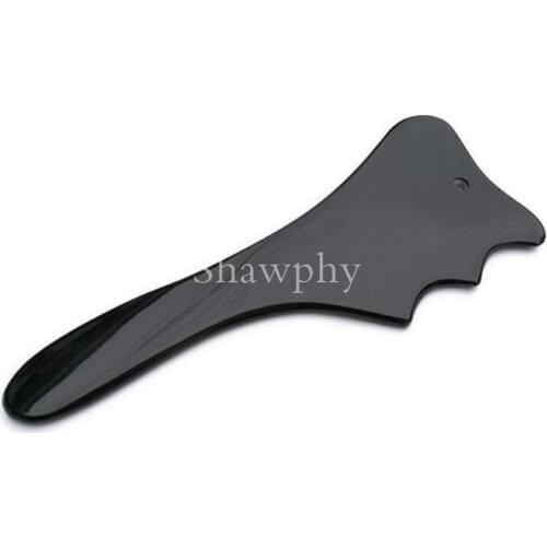 Natural Black Buffalo Horn Gua Sha Board Guasha Therapy Scraper Scraping Blade Plate Back Massage Medicine Care Tool