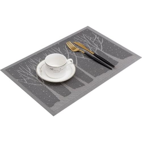 Small Forest High-grade Continental Food Eat Mat Cushion Antiskid PVC Placemats Insulation Environmental Eat Mat Table Mat