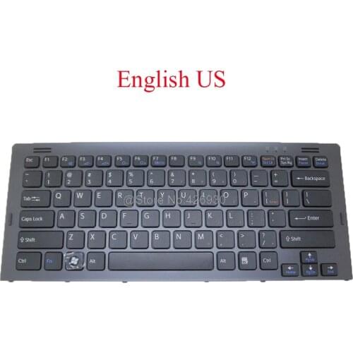 Laptop US Keyboard For SONY For VAIO VGN-SR SR Series 148088322 81-31405002-07 English black with gray frame new
