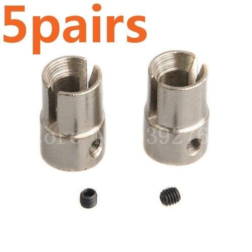 Wholesale 5Pairs Allum Alloy 02016 Universal Joint Cup B/Set Screws HSP Upgrade Parts For 1/10 RC Car Buggy Monster Truck Baja