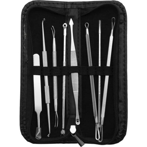 Professional Black head Remover Tool Kit Stainless Steel Blackhead Acne Comedone Pimple Blemish Extractor Beauty Tool