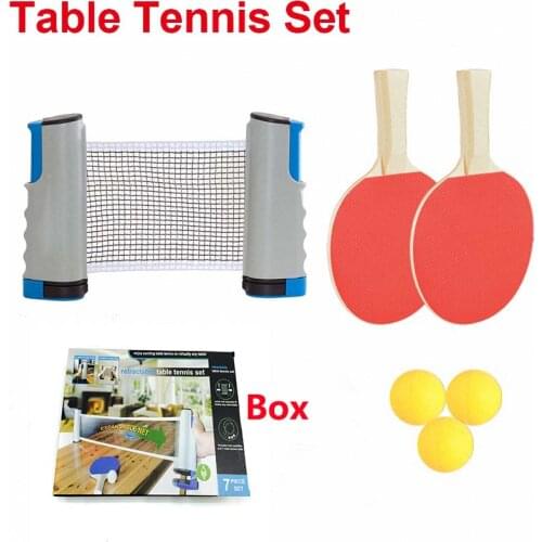Table Tennis Set Professional Indoors Sports Trainning Racket Mesh Net Ping Pong Ball Equipment Workout New Hot Simple Portable